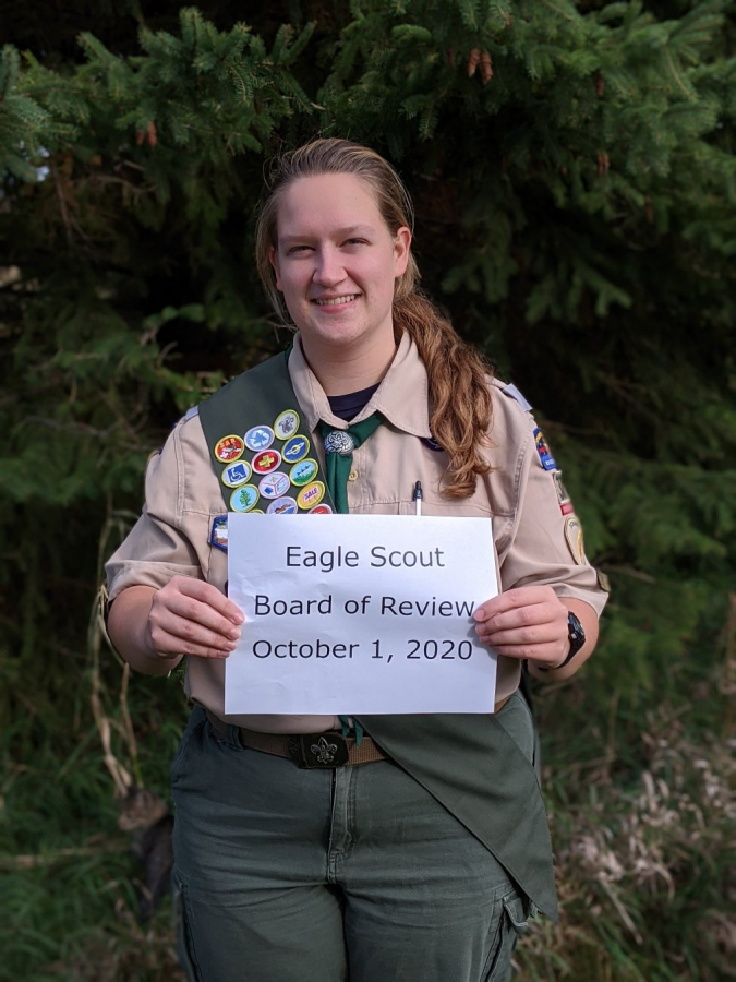 Rebecca Meger was one of the first female scouts to earn Eagle Scout honors in the state of Minnesota.