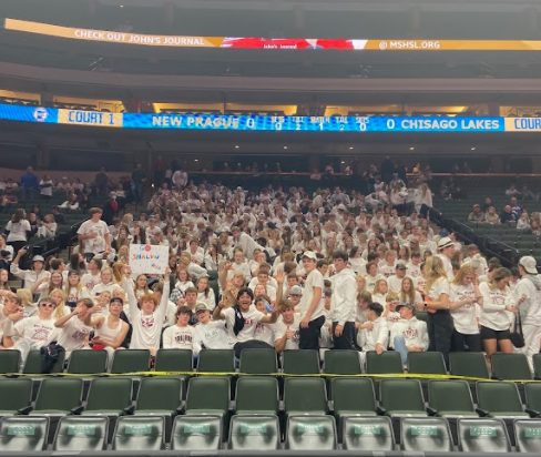 New Prague fan section at the Xcel Energy Center.